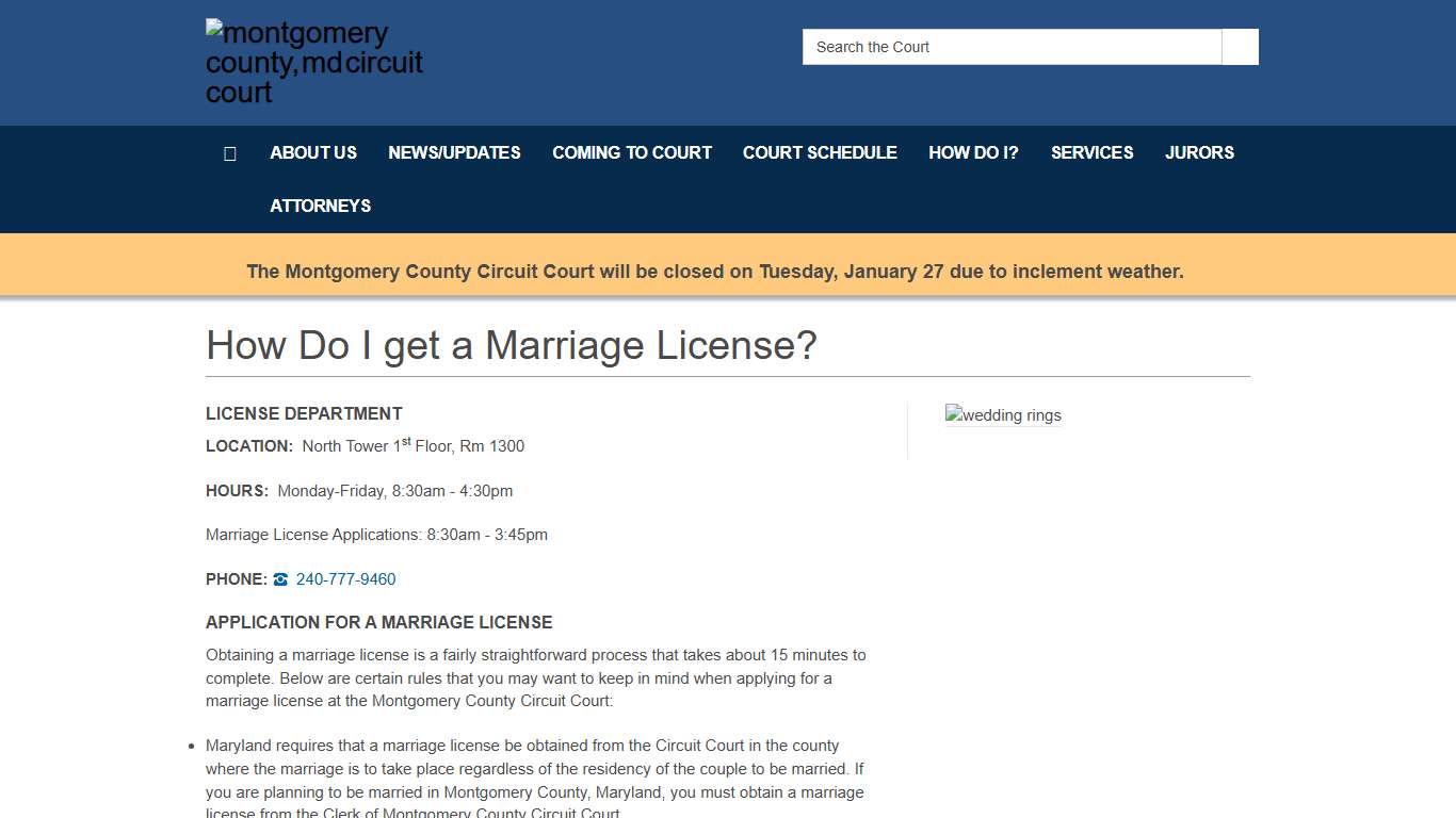 How Do I Get a Marriage License? - Montgomery County, MD Circuit Court